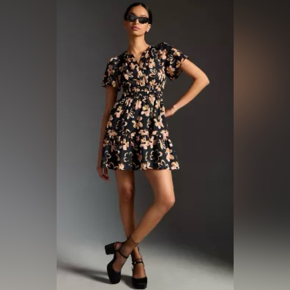 EUC Anthropologie Somerset Mini dress 1X